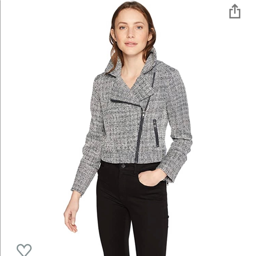 Cupcakes and Cashmere Gema Tweed Moto Jacket